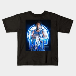 MVP Joel Embiid Philadelphia Sports Art Kids T-Shirt